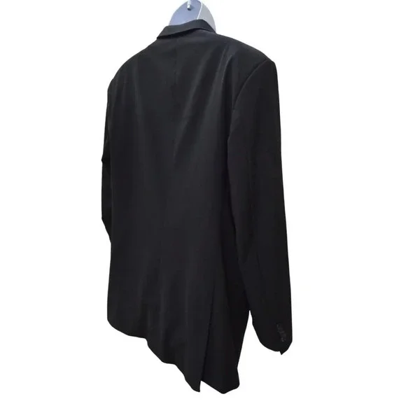 Hugo Boss Suit Top Coat 100% Virgin Wool Made in USA Size 46 R Black Career